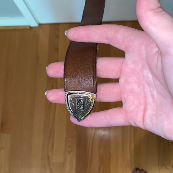 Western Brown Leather Belt - Picture 5 of 5